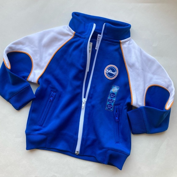 NWT Gymboree Track Full Zip Up Sports Jacket Blue Boys 18-24 Months Outerwear - Picture 2 of 9